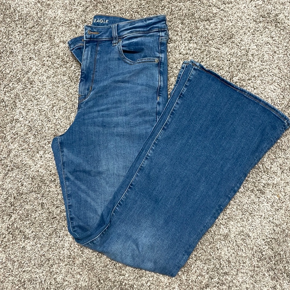 American Eagle Super High Rise Flare EUC worn once